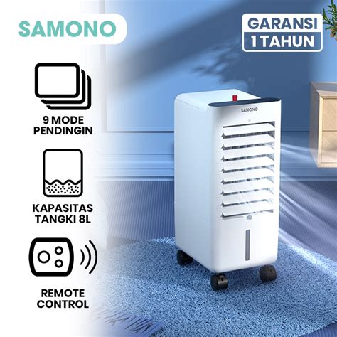 Jual SAMONO SW AC80 Air Cooler Touch 9 Mode Pendingin Remote Kontrol AC