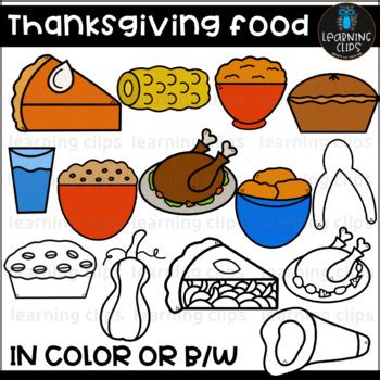 Thanksgiving Food Clipart | Food Clipart by Learning Clips | TPT