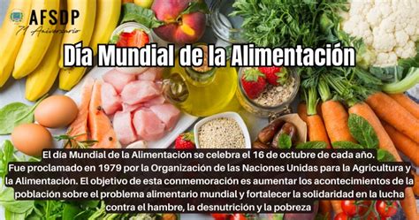 16 de Octubre DÍA MUNDIAL DE LA ALIMENTACIÓN AFSDP