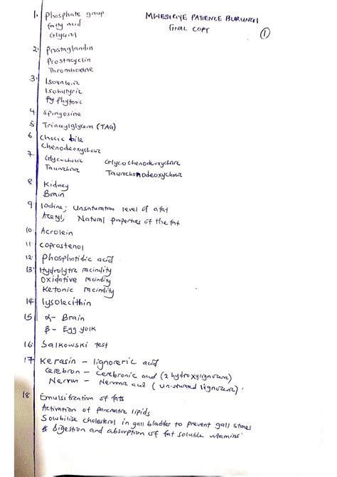 Solution Lipids Confirmed Answers Studypool