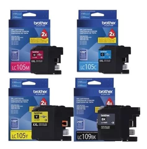 4 Tintas Brother Lc105 Lc109 Xxl Original Bcmy J6720 C Iva Cuotas Sin