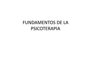 Psicoterapia Ppt