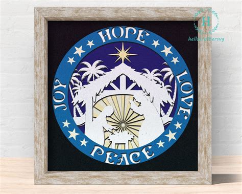 D Nativity Svg Nativity Quote Shadow Box Svg Cricut Files