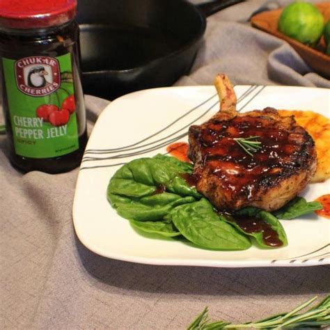 Cherry Pepper Jelly Glazed Pork Chop Recipe Glazed Pork Chops