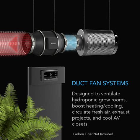 Ac Infinity Cloudline Duct Fan W Lcd Thermal Control