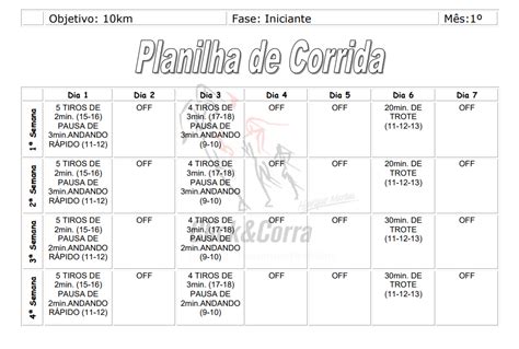 Planilha De Treino K Em Semanas Experimente O Mundo Do