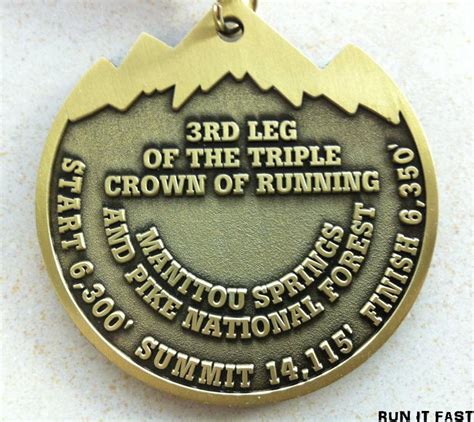 Pikes Peak Marathon Medal_back 2012 - Run It Fast®Run It Fast®