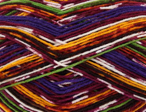 Sock Yarn Self Striping Yarn In Purple And Gold 100g Ball Of Etsy