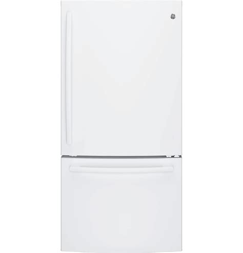 Ge Appliances Gde25egkww 249 Cu Ft Single Door Bottom Freezer