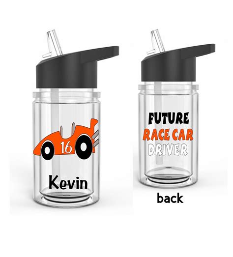 Personalized Kids Race Car T Water Bottle Kids Cup Race Etsy