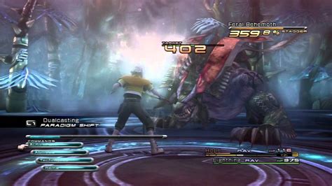 Final Fantasy Xiii Any Tutorial Ch5 Fight 3 Feral Behemoth Youtube