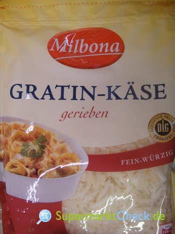 Milbona Gratin K Se Gerieben Gerieben Preis Angebote Kalorien