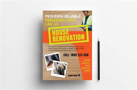 Handyman Poster/Advertisement Template in PSD, Ai & Vector - BrandPacks