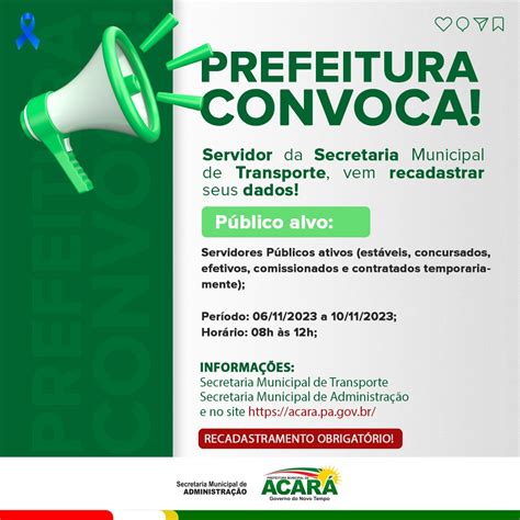 Recadastramento De Servidores Prefeitura Municipal De Acar