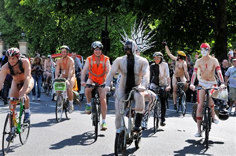 London Naked Bike Ride Through Central London From Hyde Park Saturday June Th
