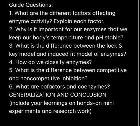 Solved Guide Questions What Are The Different Factors Affecting