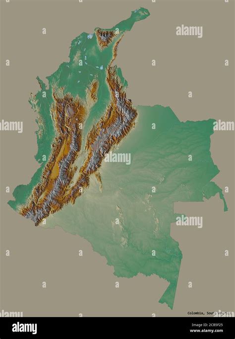 Mapa en relieve de colombia fotografías e imágenes de alta resolución