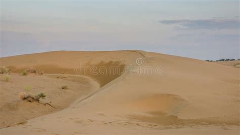 Atardecer En El Desierto De Thar En Rajasthan India Foto De Archivo