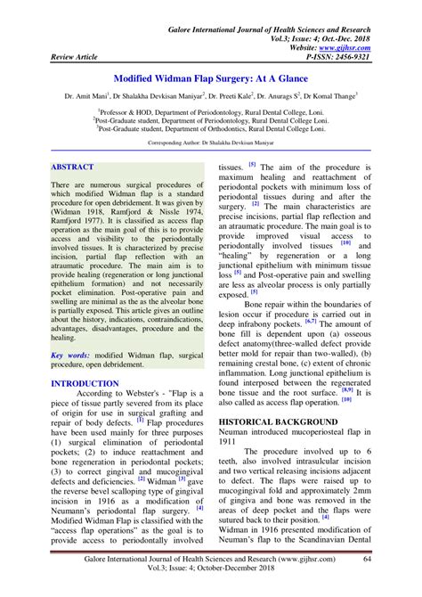 (PDF) Modified widman flap surgery