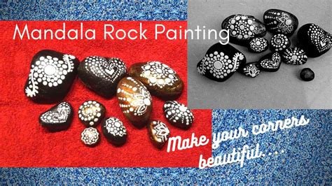 How To Make Easy Mandala Rock Painting For Beginners L Metallic Rock L Decorative Corner Youtube