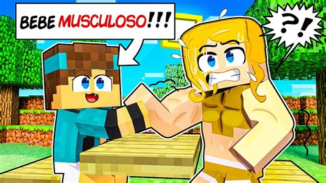 Virei Um Bebe Musculoso No Minecraft Youtube