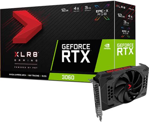 PNY XLR8 GeForce RTX 3060 Revel Epic-X RGB — короткая видеокарта с ...