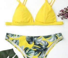 Yellow Bikini Set For Summer Beach Swimsuit Bathing Suit Swimwear On Luulla