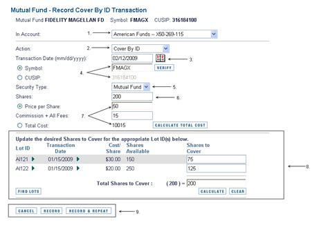 Mutual Fund Record Cover By Id Transaction