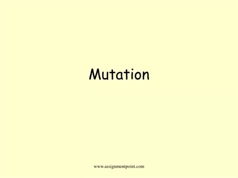 Ppt Mutation Powerpoint Presentation Free Download Id9573843