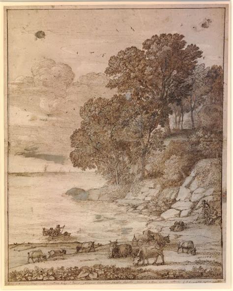 Claude Lorrain Pastoral Landscape Ca 1667 Drawing British Museum