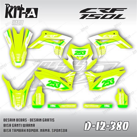 Jual Decal Crf 150 L Supermoto Hijau Stabilo D I2 380 Di Lapak Decal