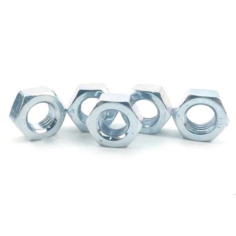 Customized Galvanized Hexagon Nuts Carbon Steel Zinc Plated Hex Lock