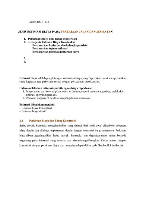 SOLUTION: Jenis-Jenis Estimasi Biaya - Studypool