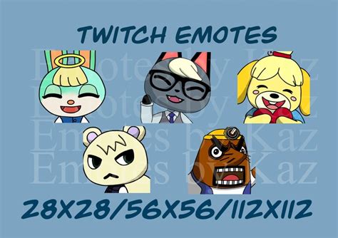 Animal Crossing Emotes For Twitchdiscord Etsy