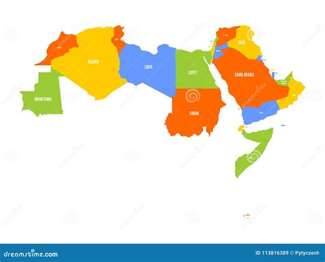 22 Arab Countries Map