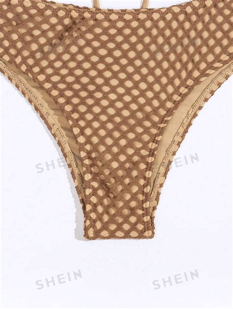 SHEIN Swim Hollow Out Texture Bikini Set Separates Bikini Set Bathing Suit For Summer Beach SHEIN