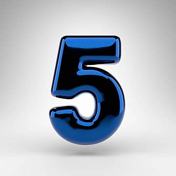 Blue And White Number 5 Icon With Space For Design Vector, Place, Long ...