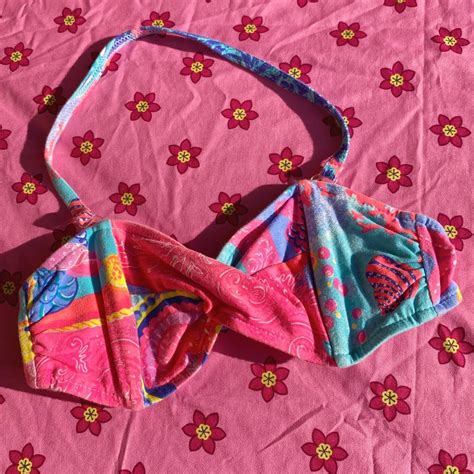 BARBIE BIKINI TOP Vintage 80s 90s Colorful Pastel Depop