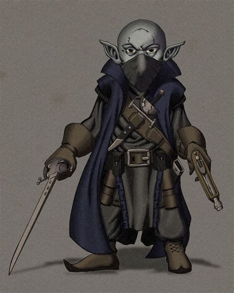 [oc] Deep Gnome Rogue Arcane Trickster Characterdrawing Deep Gnome Arcane Trickster