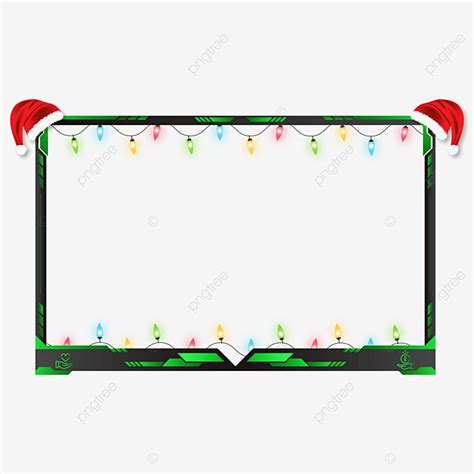 Twitch Overlay Vector Art PNG, Christmas Twitch Overlay, Frame, Twitch, Christmas Camera Overlay ...