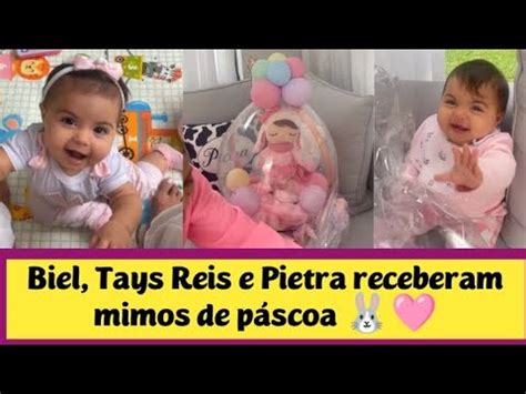 Biel Tays Reis e Pietra receberam mimos de páscoa YouTube