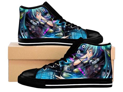 Hatsune Miku Figure Cute Vocaloid Themed Custom Shoes Sneakers Etsy