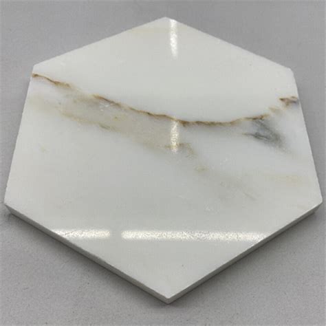 Calacatta Gold Italian Calcutta Marble Hexagon Tile Inch Polished For