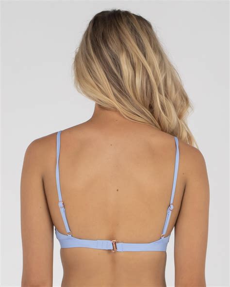 Shop Topanga Carla Bralette Bikini Top In Powder Blue Fast Shipping