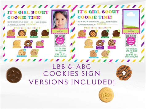 Editable Girl Scout Cookie Sign 2024 LBB ABC Cookie Menu Etsy Canada