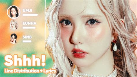 Viviz Shhh Line Distribution Lyrics Karaoke Patreon Requested