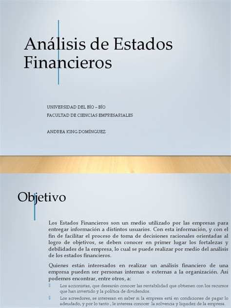 Analisis Estados Financieros Pdf Compartir Finanzas Liquidez De