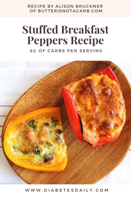 Stuffed Breakfast Peppers Diabetes Daily