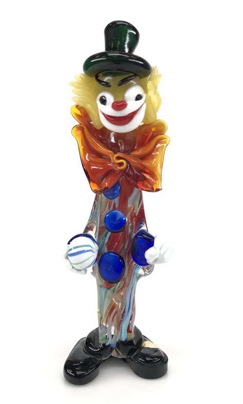 Lot 1960s Murano Hand Blown Art Glass Clown Sculpture