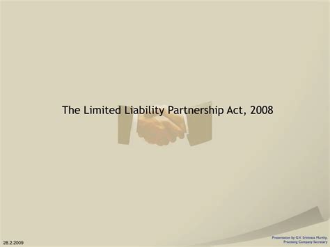 Ppt The Limited Liability Partnership Act 2008 Powerpoint